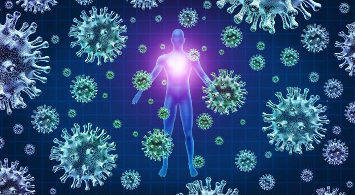 Ilustrasi virus corona.