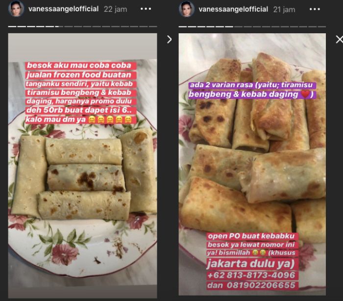Kebab yang dijual Vanessa 