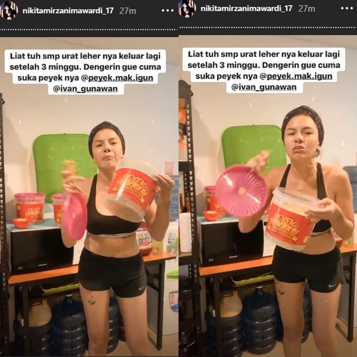 Nikita Mirzani saat mempromosikan Peyek Mak Igun