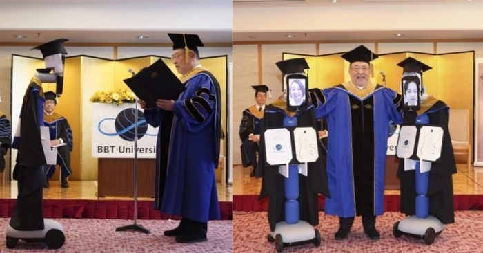 BBT University di Jepang gelar upacara wisuda pakai robot