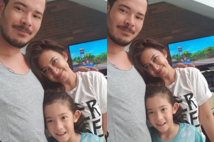 Nafa Urbach tampak akur  dengan mantan suami saat ajari anak mereka sekolah online  
