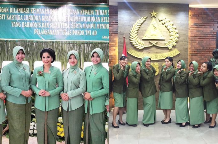 Momen Annisa Pohan bersama para anggota Persit