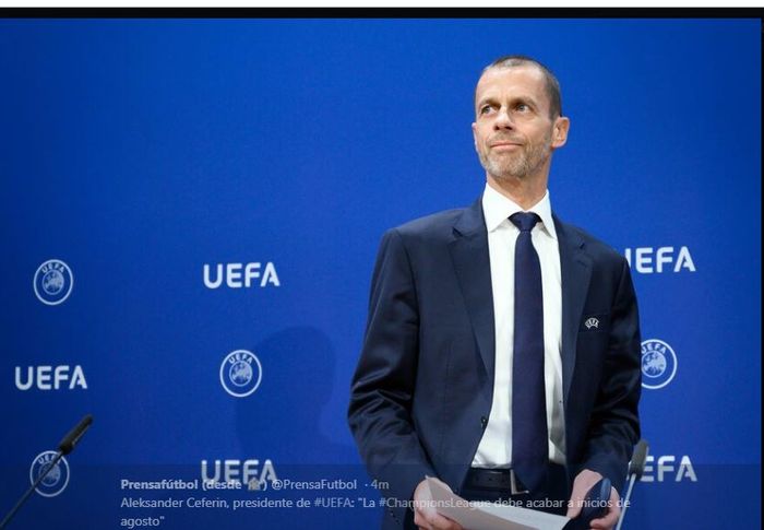 Presiden UEFA, Aleksander Ceferin, melakukan perubahan format untuk Liga Champions mulai 2024-2025.
