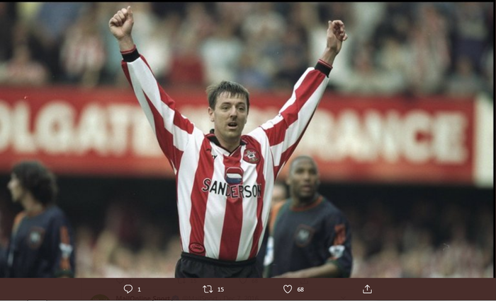 Matt Le Tissier saat masih berseragam Southampton.