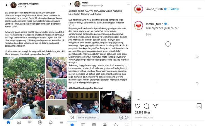 Eva Yolanda, kontestan Liga Dangdut Indosiar (LIDA) yang mewakili Nusa Tenggara Barat pulang kampung.