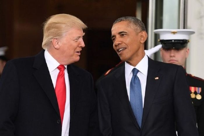 Donald Trump dan Barack Obama.