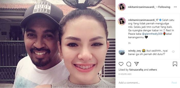 Unggahan Nikita Mirzani bersama Glenn Fredly.