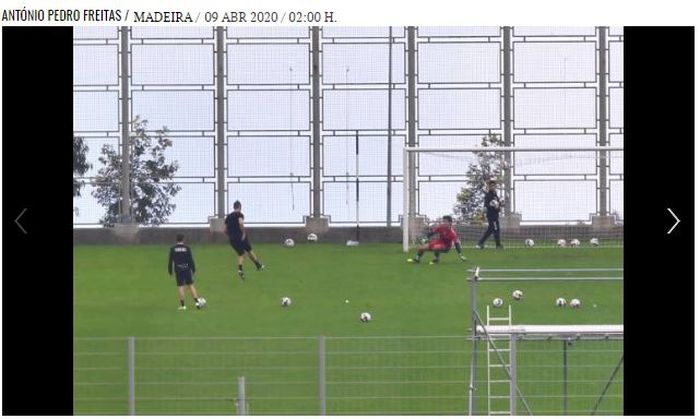 Megabintang Juventus, Cristiano Ronaldo, terlihat sudah berlatih kembali di kampung halamannya, Madeira, Portugal.