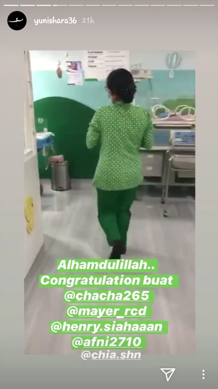 ucapan selamat Yuni Shara atas kelahiran sang cucu