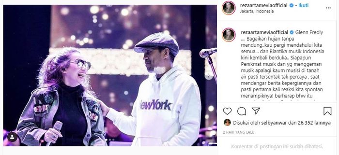 Kenangan Reza Artamevia dan Glenn Fredly