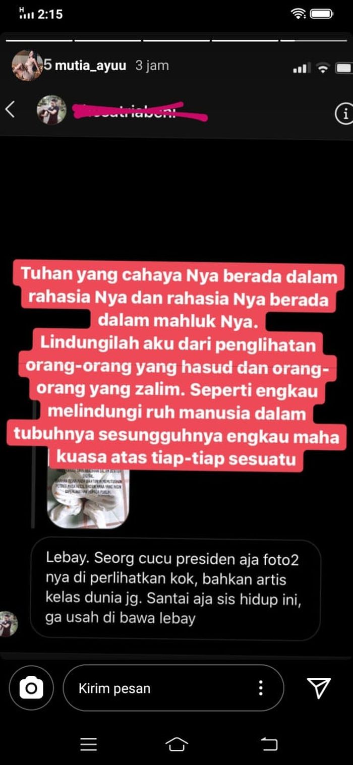 Mutia Ayu membalas hujatan netizen mengenai privasi sang anak