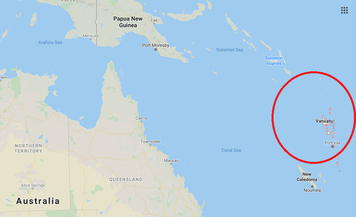 Letak negara Vanuatu
