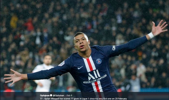 Penyerang muda Paris Saint-Germain, Kylian Mbappe.