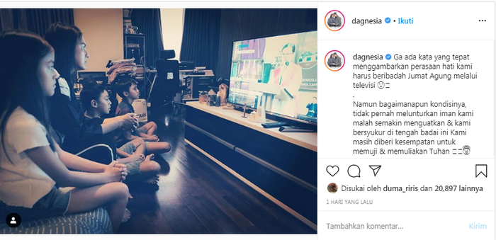 Dampak Wabah Virus Corona Donna Agnesia Pertama Kali Rayakan Hari Paskah Di Rumah Kami Bersyukur Semua Halaman Grid Fame