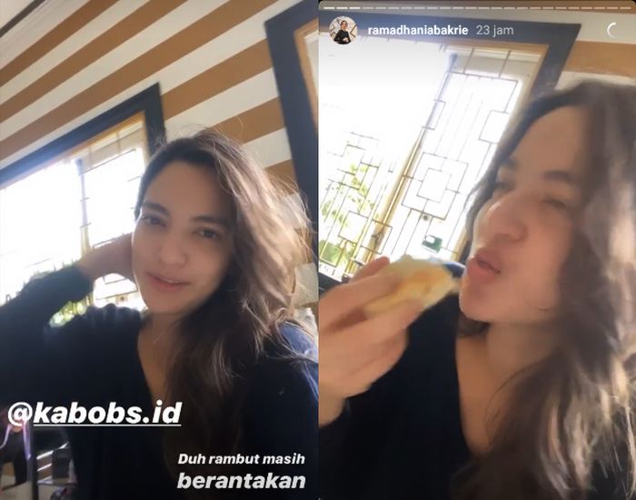 Nia Ramadhani saat bangun tidur dengan rambut berantakan