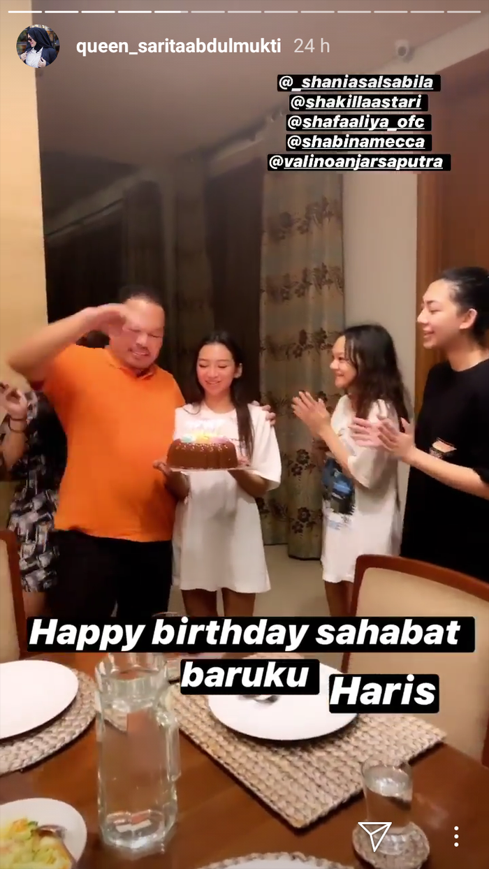 Instagram/ @queen_saritaandulmukti
Sarita Abdul Mukti rayakan ulang tahun Faisal Harris
