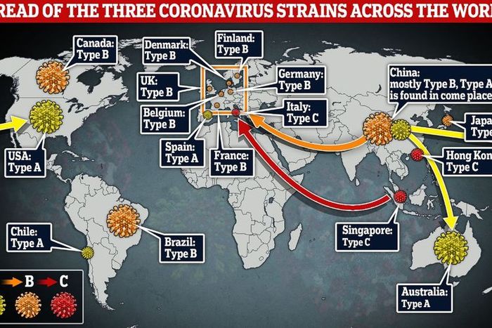 Peta penyebaran varian <a href='https://pontianak.tribunnews.com/tag/virus' title='virus'>virus</a> corona 