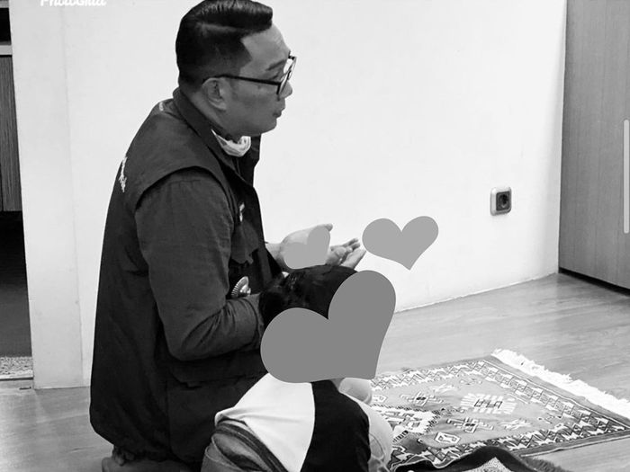 Postingan Ridwan Kamil ketika mengabarkan Tangguh Langit Mahajuna tinggal sementara waktu di rumah pribadinya.