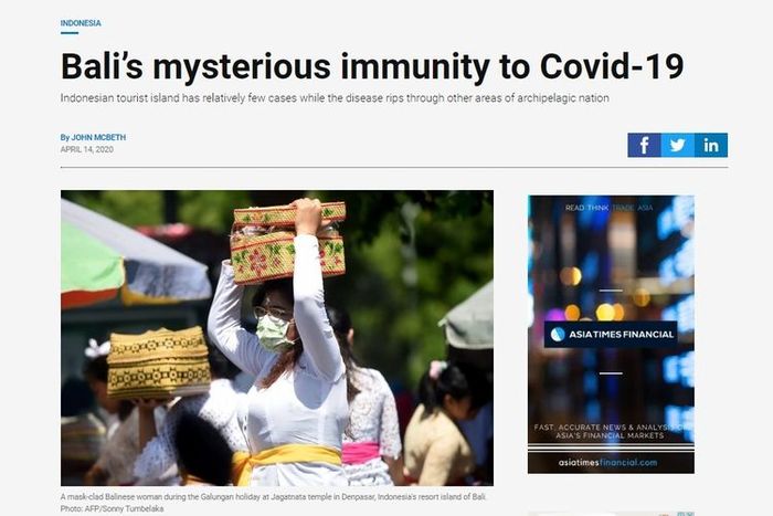 Isi artikel media asing tentang Bali