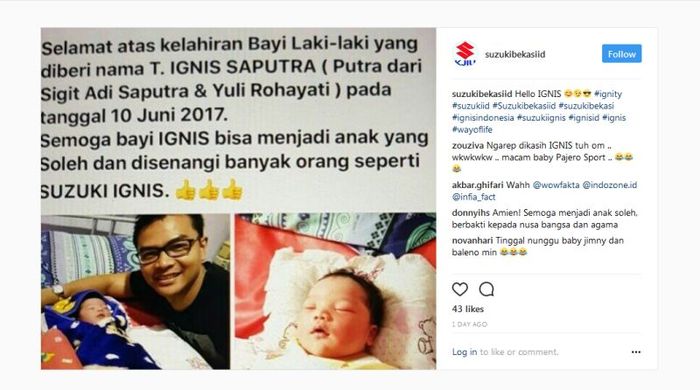 Bayi bernama Ignis