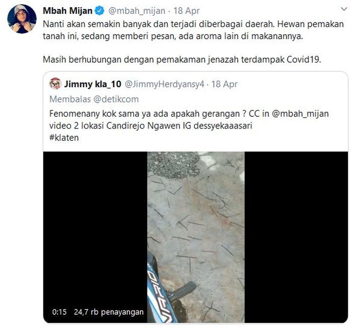 Mbah Mijan ungkap terawangannya mengenai fenomena cacing.