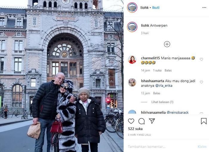 Potret kebersamaan Laurens dengan Syahrini beserta salah satu asistennya.