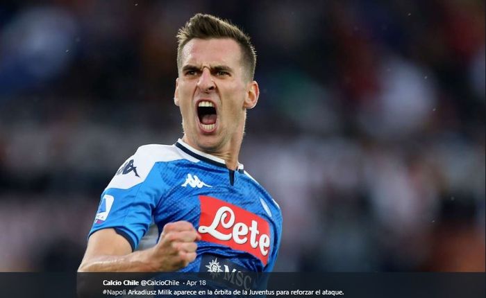 Bomber Napoli, Arkadiusz Milik dilaporkan menjadi incaran sesama klub kontestan Liga Italia yakni AC Milan dan Juventus.