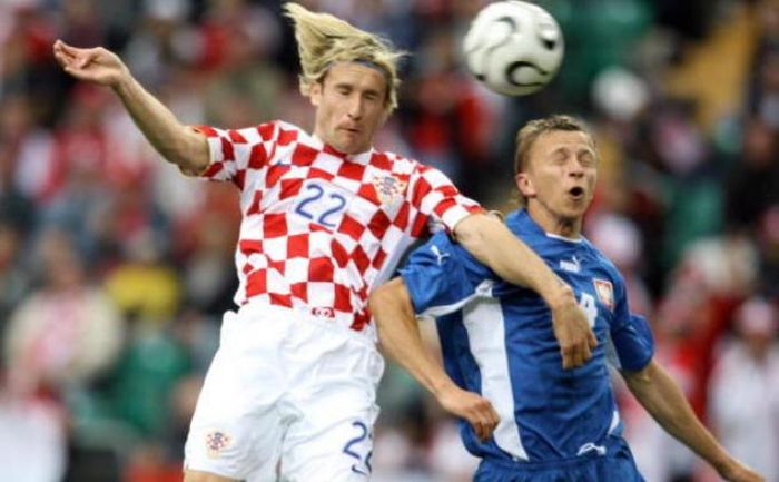 Eks striker Persija Jakarta yang pernah membela tim nasional Kroasia, Ivan Bosnjak (Kiri).