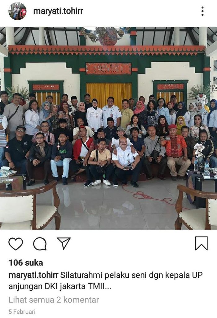Pemain film Si Doel The Movie di kawasan Lebak Bulus, Jakarta Selatan, Rabu (27/3/2019) malam.