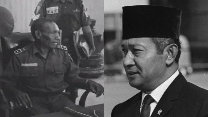 Pimpinan KKB Papua Lodewijk Mandatjan (kiri), Soeharto