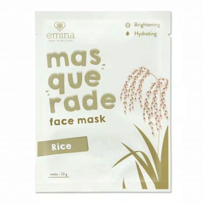 5 Pilihan Masker Lokal Untuk Bikin Kulit Glowing Mulai Rp 10 Ribu: Emina Masquerade Face Mask Rice