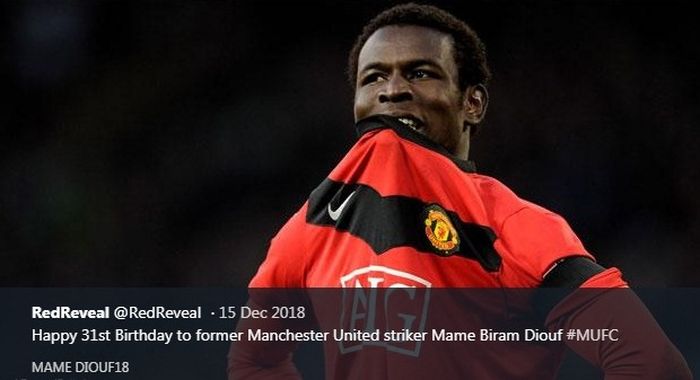 Mame Biram Diouf saat membela Manchester United.