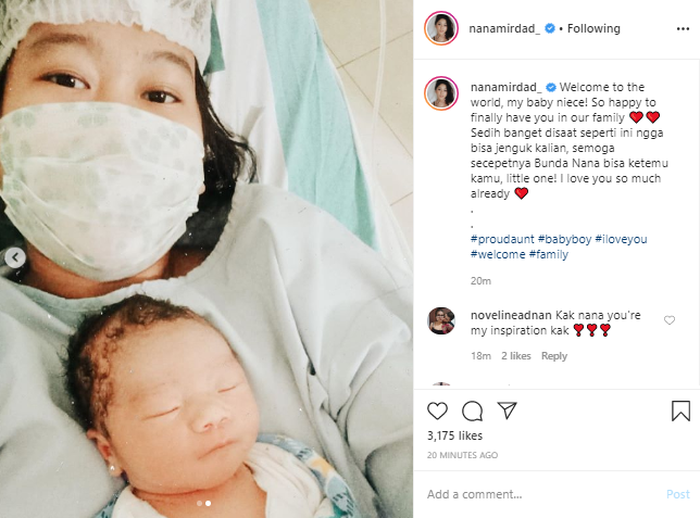 Adik ipar <a href='https://style.tribunnews.com/tag/nana-mirdad' title='Nana Mirdad'>Nana Mirdad</a> <a href='https://style.tribunnews.com/tag/melahirkan' title='melahirkan'>melahirkan</a> anak pertamanya