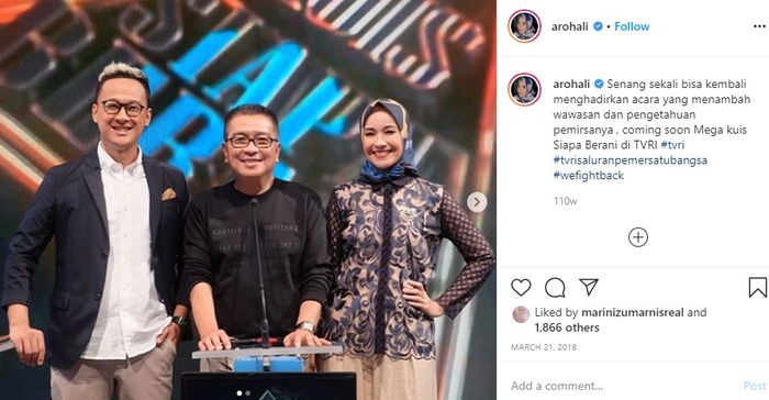 Alya kembali didapuk jadi presenter