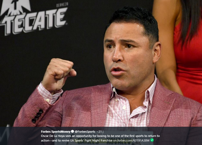 Legenda tinju asal Amerika Serikat, Oscar De La Hoya.