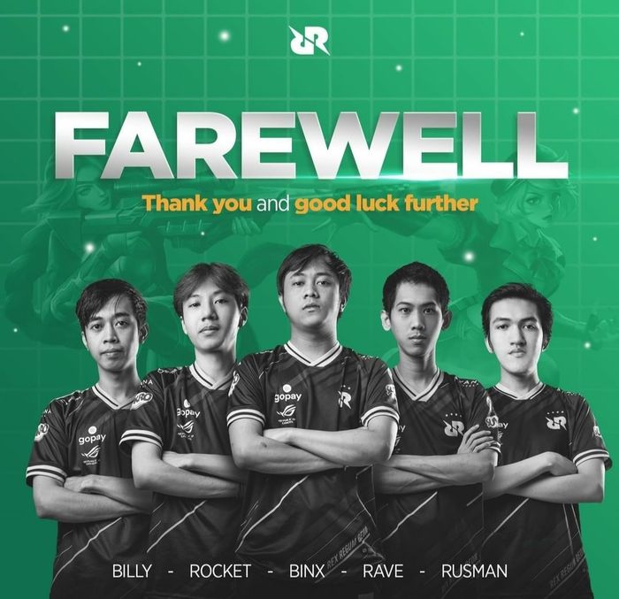 Farewell 5 roster RRQ Sena