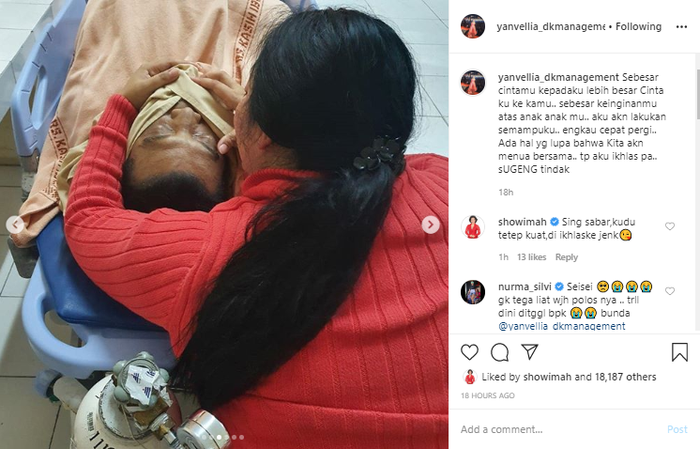 Yan Vellia merasa kehilangan sosok suaminya