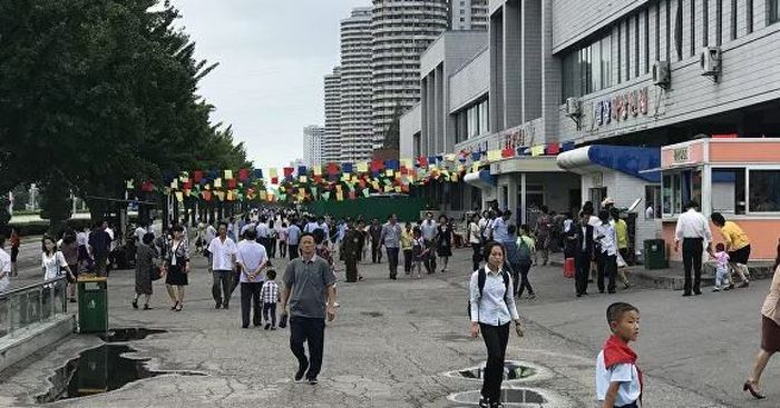 Jalanan kota Pyongyang