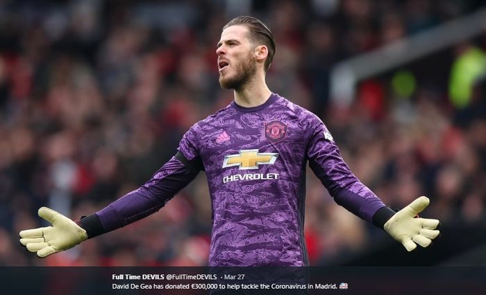 Kiper utama Manchester United, David de Gea.