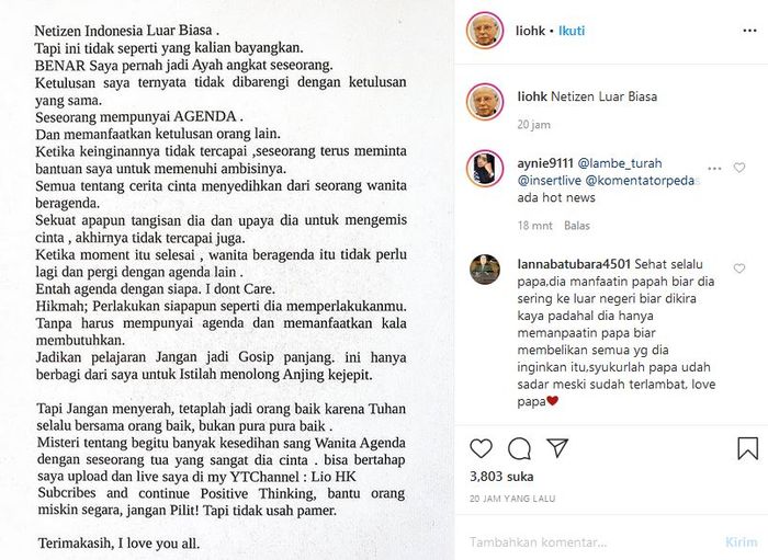 Unggahan ayah angkat Syahrini