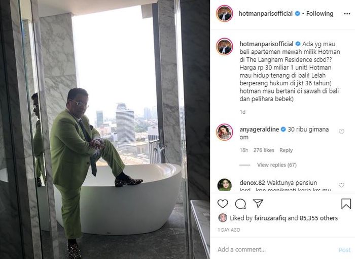 Ngaku Lelah dengan Profesinya Sebagai Pengacara Selama 36 Tahun di Ibukota, Hotman Paris Sesumbar Jual Apartemen Mewahnya Seharga Rp 30 Juta dan Langsung Banting Setir Jadi Petani di Bali!