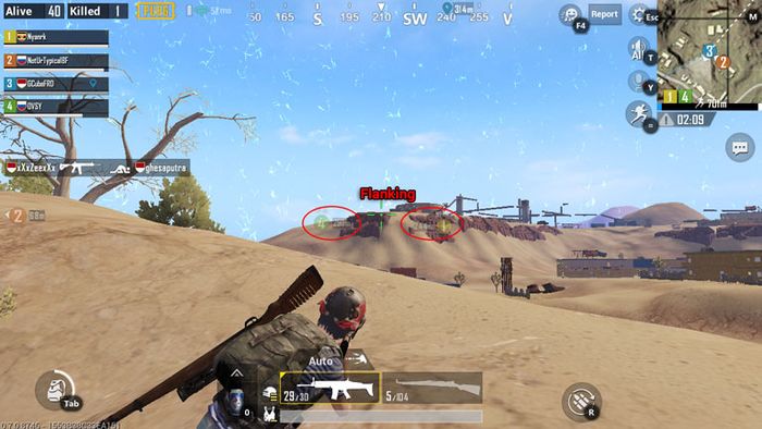 Flanking is done to attack the enemy from 2 directions at once