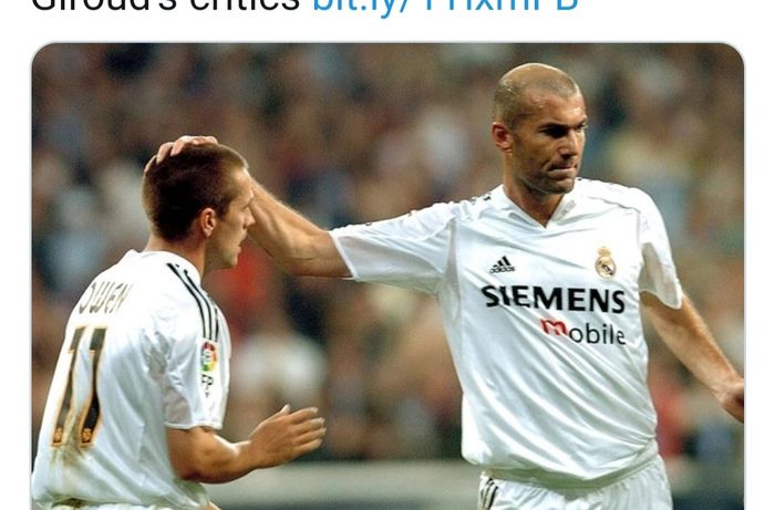 Michael Owen dan Zinedine Zidane saat membela Real Madrid