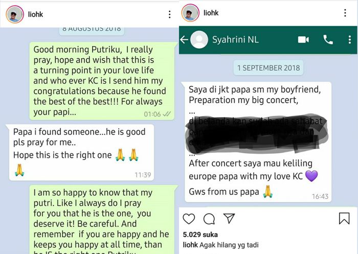 Laurens alias papa angkat Syahrini membeberkan percakapan pribadinya dengan Syahrini di tahun 2018 silam