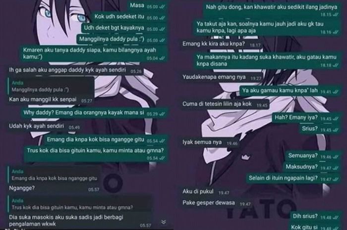 Isi chat NF (15) dan temannya beredar