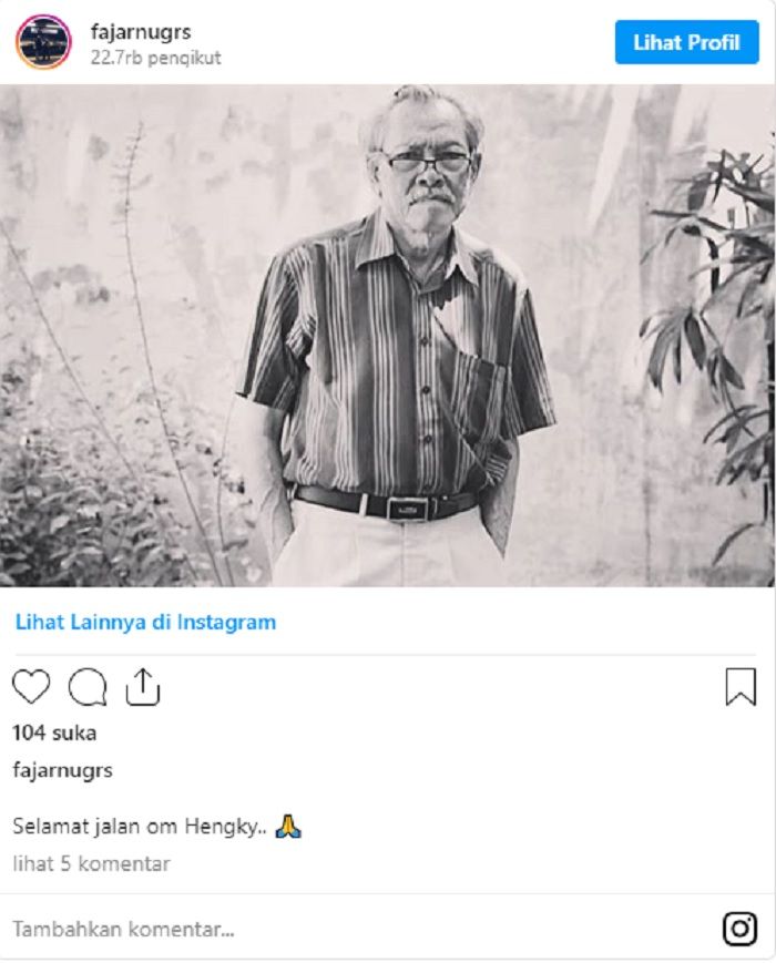 Postingan sutradara Fajar Nugros