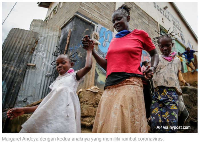 Gaya rambut virus corona di Afrika Timur