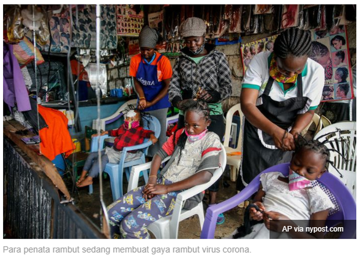 Gaya rambut virus corona di Afrika Timur