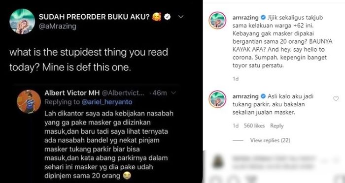 Unggahan Alexander Thian di Instagram.