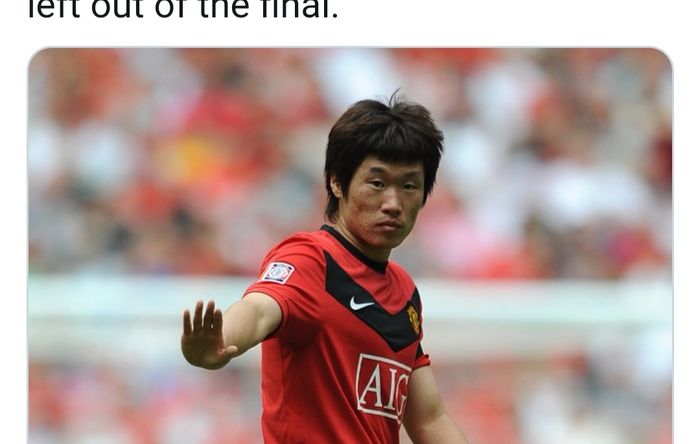 Park Ji-Sung saat masih membela Manchester United